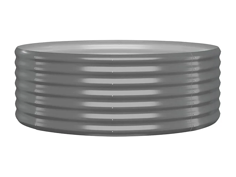 Bandeja para plantador canteiro elevado plantas flores terraço jardim jardim aço revestido a pó 100 x 100 x 36cm cinza 02_0039568