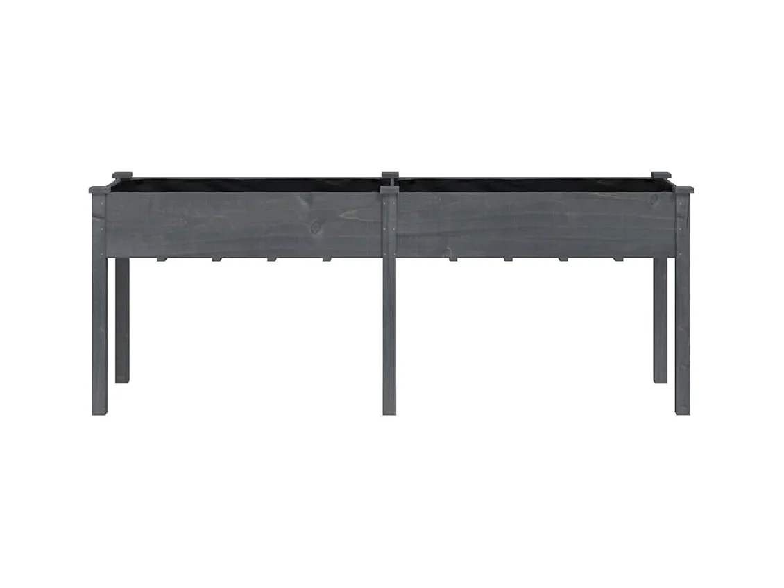 Jardinière bac lit surélevé bois marron 203 x 53 x 76 cm 02_0038128