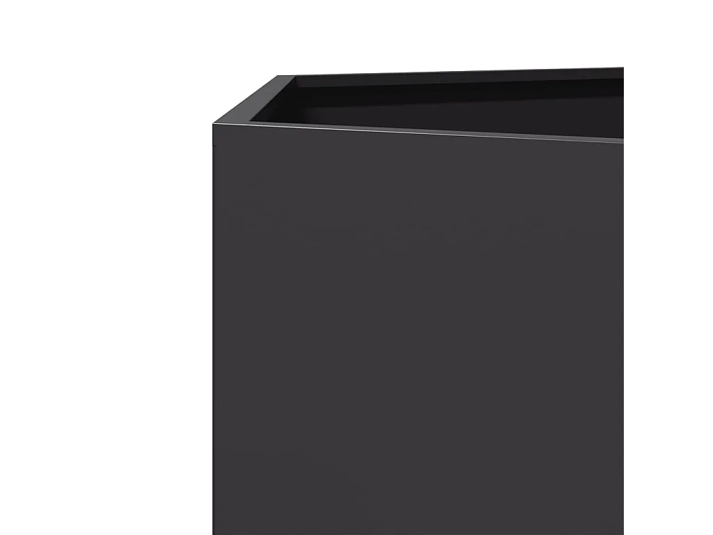Fioriera esagonale per aiuole rialzate piante fiori terrazza giardino 46 ​​x 40 x 45 cm acciaio nero 02_0038644