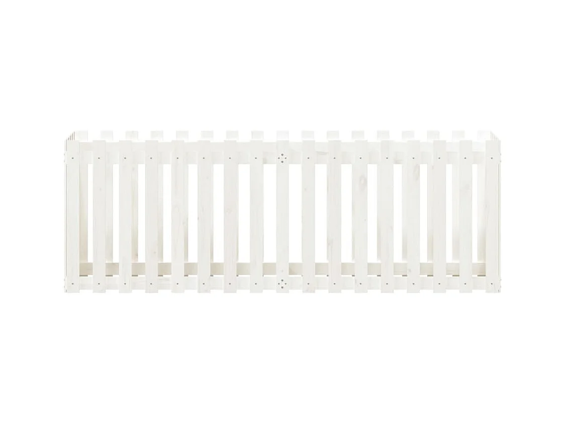 Jardinière bac lit surélevé blanche 200 x 50 x 70 cm 02_0039810