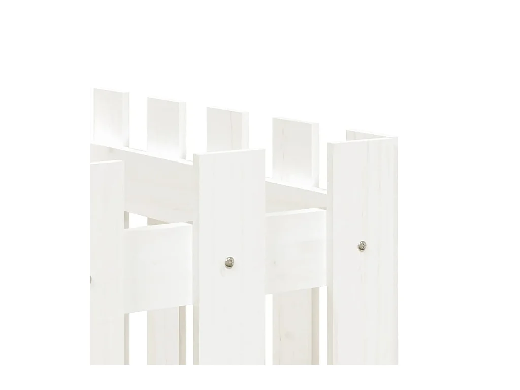 Jardinière bac lit surélevé blanche 200 x 50 x 70 cm 02_0039810