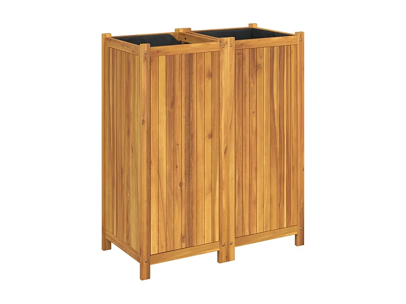 Jardinière bac lit surélevé bois marron 80 x 42 x 100 cm 02_0038145