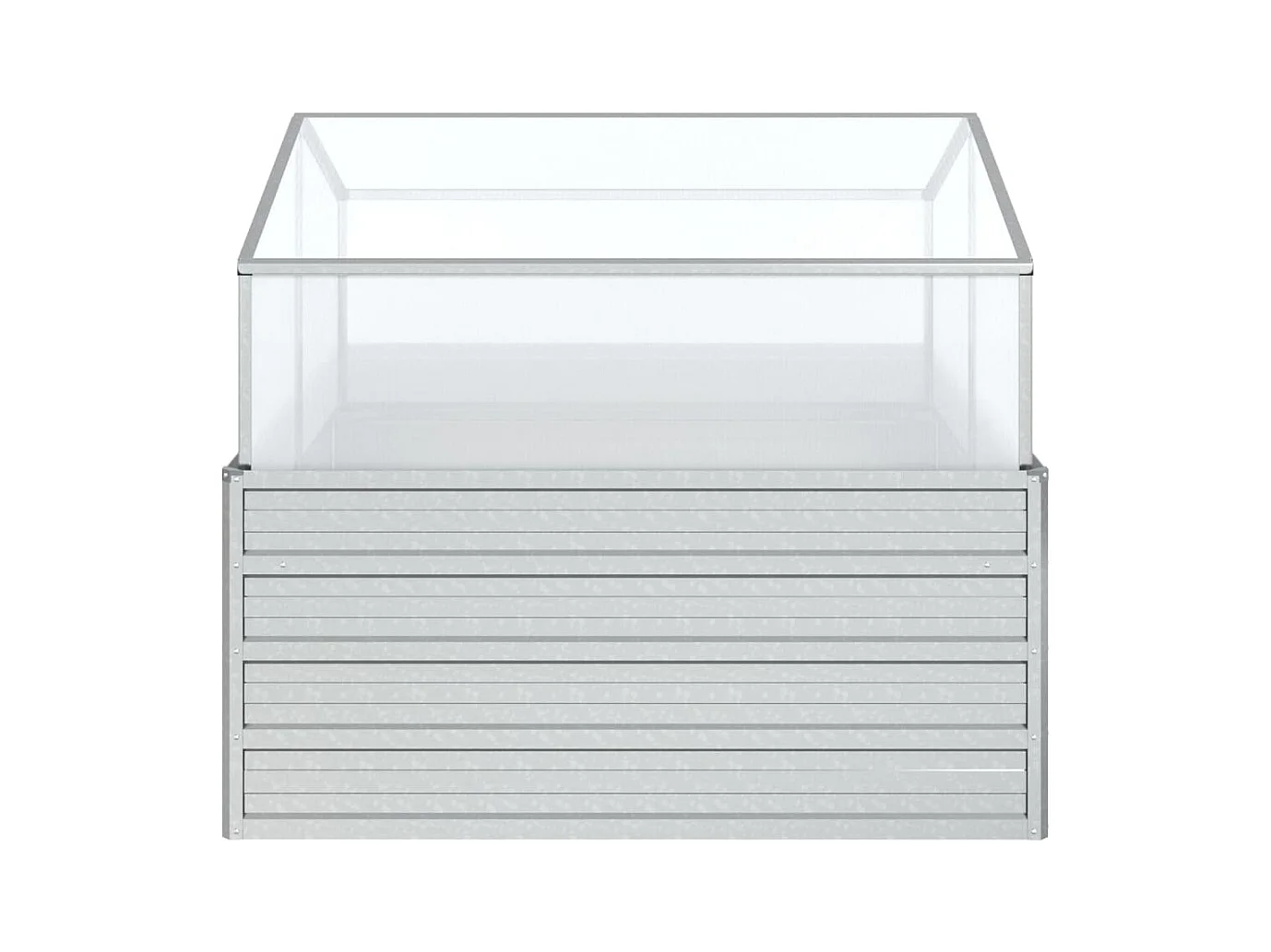 Jardinière bac lit surélevé argenté 100 x 100 x 85 cm 02_0039768