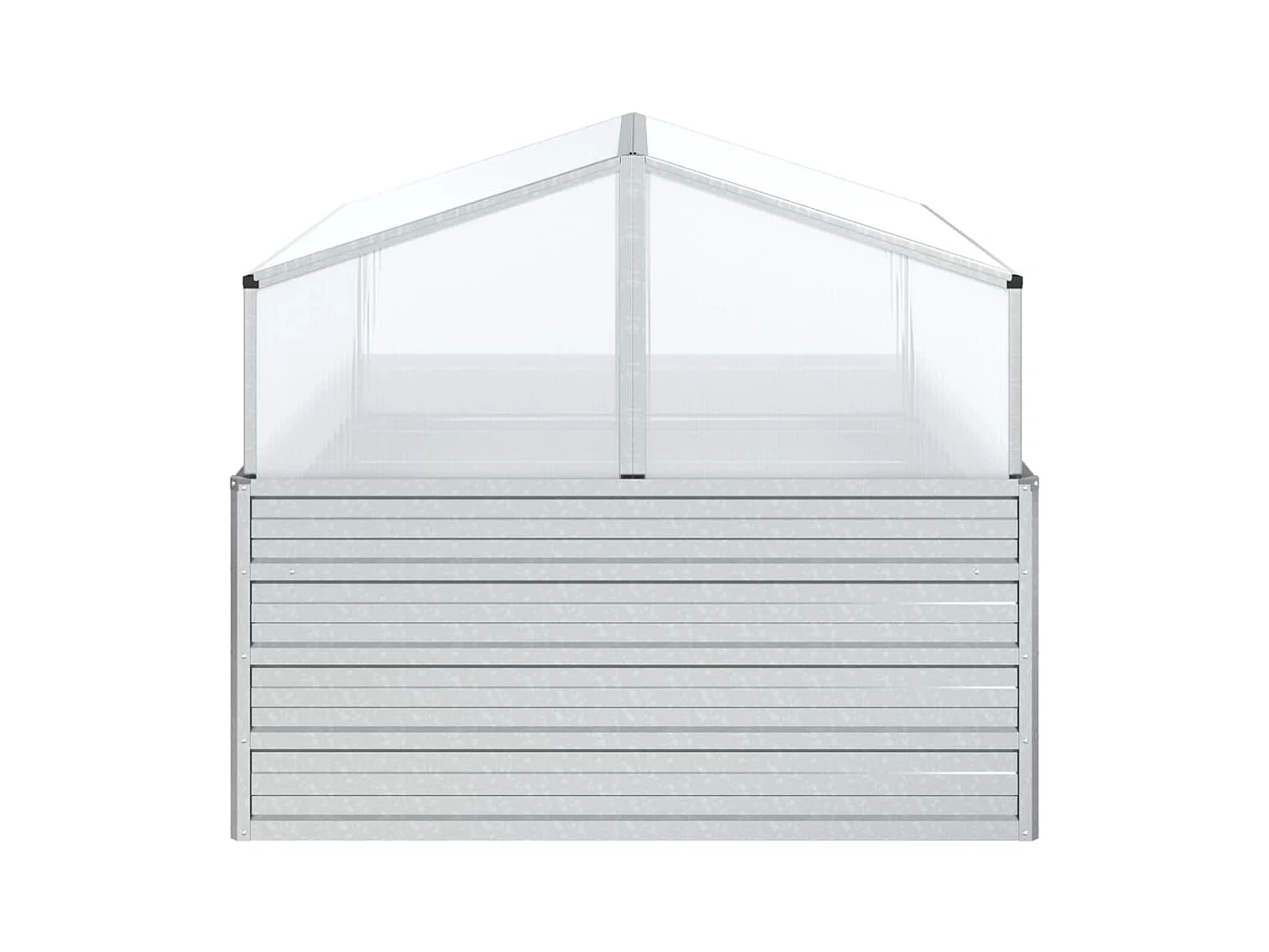 Jardinière bac lit surélevé argenté 100 x 100 x 85 cm 02_0039768