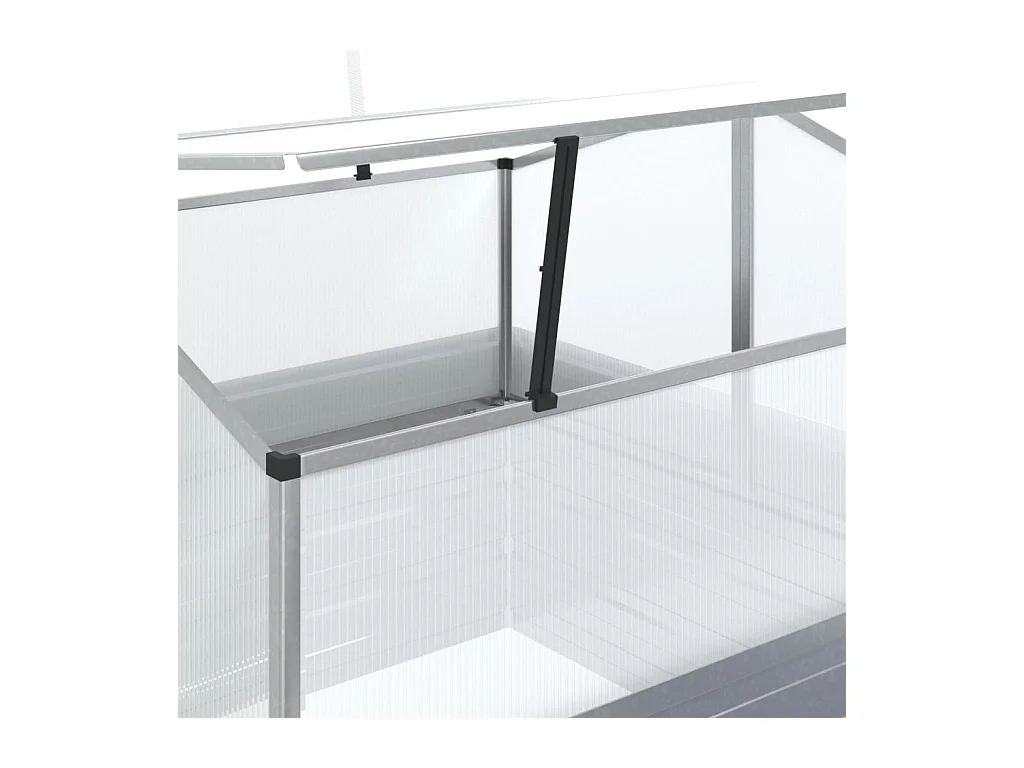 Jardinière bac lit surélevé argenté 100 x 100 x 85 cm 02_0039768