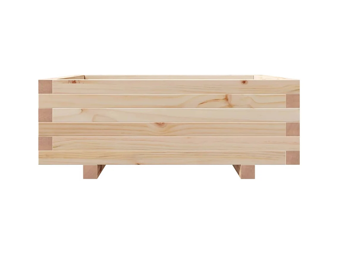 Jardinière bac lit surélevé bois marron 70 x 70 x 45438 cm 02_0037810