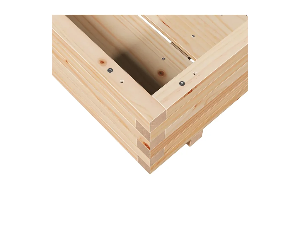 Jardinière bac lit surélevé bois marron 70 x 70 x 45438 cm 02_0037810