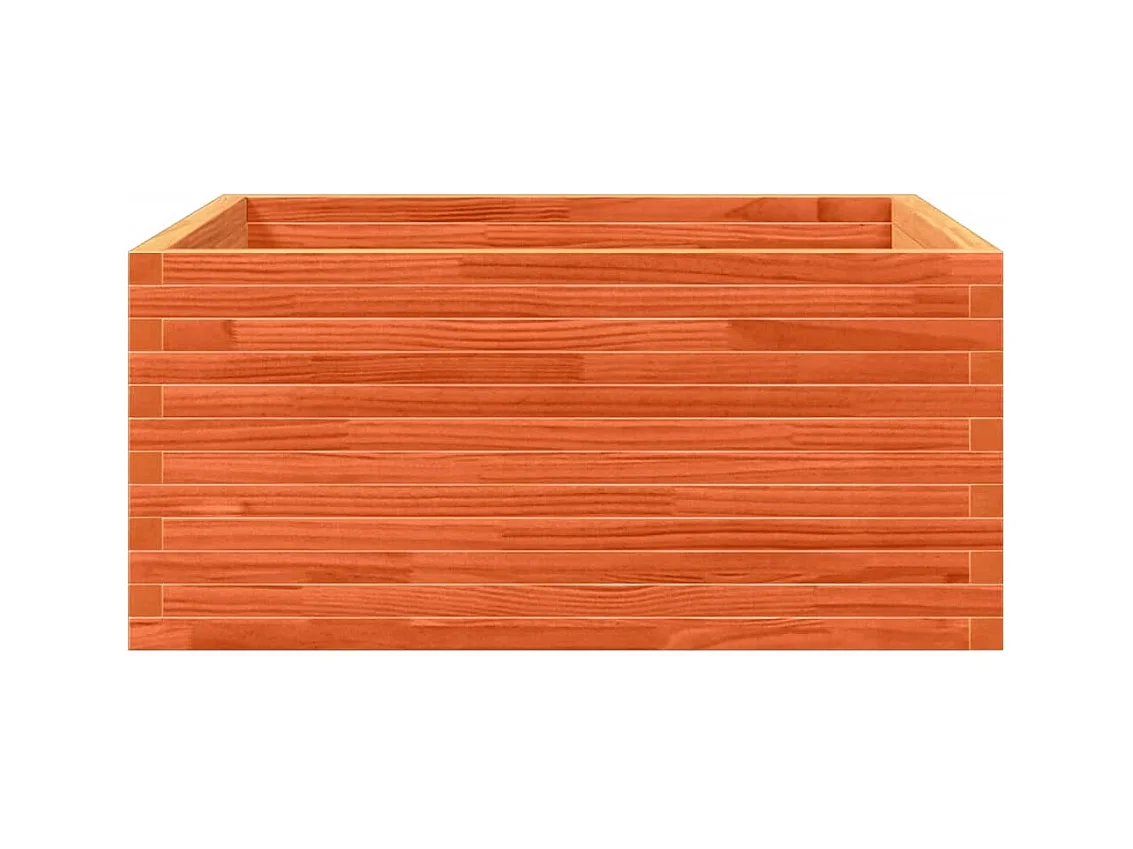 Jardinière bac lit surélevé bois marron 100 x 100 x 46 cm 02_0038422