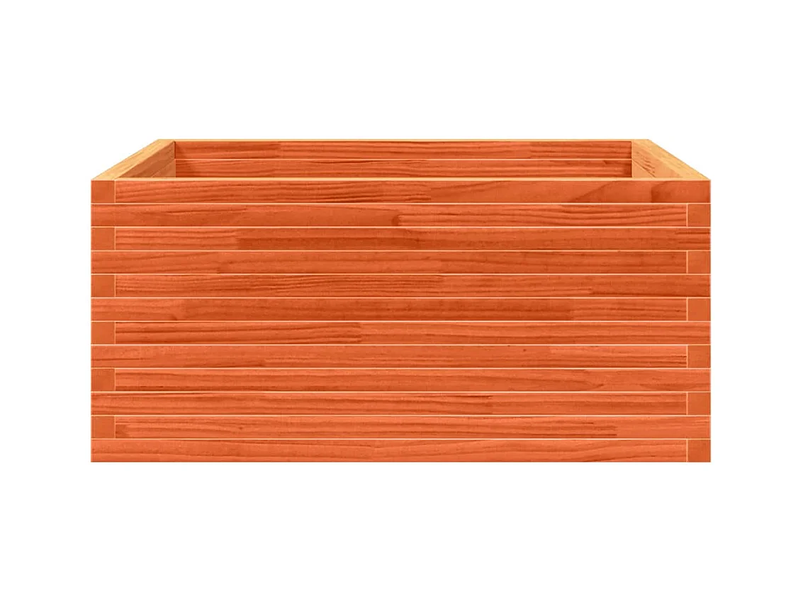 Jardinière bac lit surélevé bois marron 100 x 100 x 46 cm 02_0038422