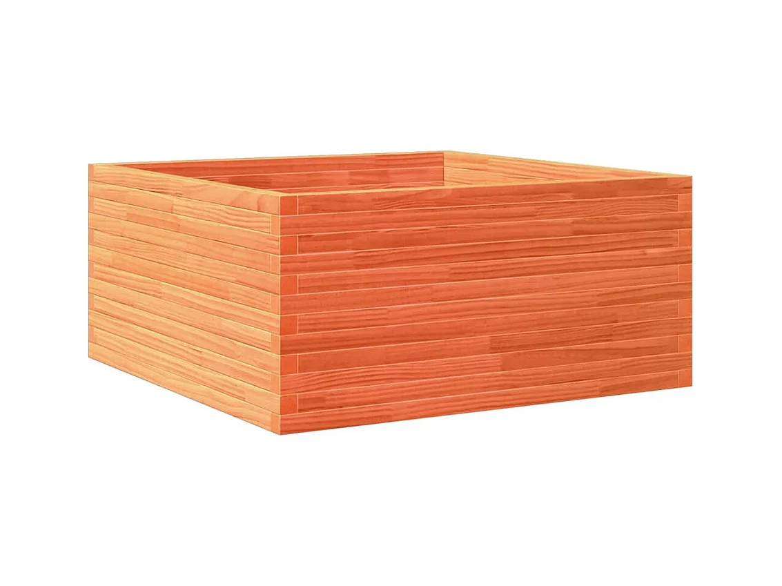 Vassoio per fioriera aiuola rialzata piante fiori terrazza giardino cera 100 x 100 x 46 cm legno di pino massiccio marrone 02_0038422