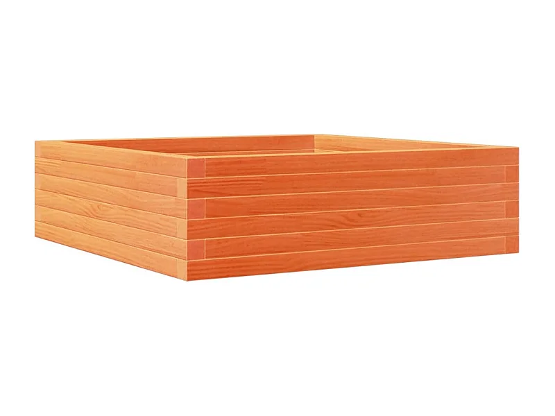 Vassoio per fioriera aiuola rialzata piante fiori terrazza giardino cera 80 x 80 x 23 cm legno di pino massiccio marrone 02_0038499