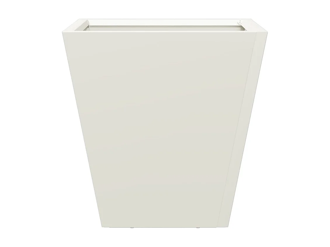 Vaso rialzato per fioriere piante fiori giardino terrazze set da 2 30 x 30 x 30 cm acciaio bianco 02_0038914