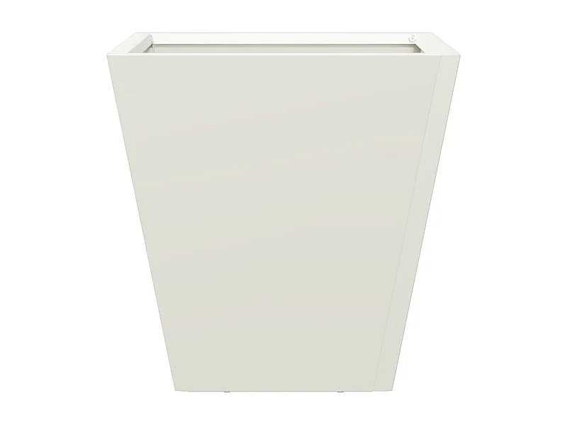 Vaso rialzato per fioriere piante fiori giardino terrazze set da 2 30 x 30 x 30 cm acciaio bianco 02_0038914