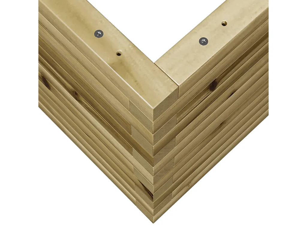 Vassoio per fioriera aiuola rialzata piante fiori terrazza giardino 70 x 40 x 45,5 cm legno di pino impregnato marrone 02_0037777