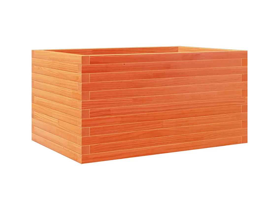 Vassoio per fioriera aiuola rialzata piante fiori terrazza giardino cera 90 x 60 x 45,5 cm legno di pino massiccio marrone 02_0038520