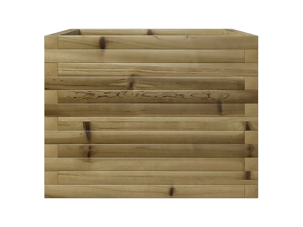 Fioriera aiuola rialzata vassoio piante fiori terrazza giardino 60 x 60 x 45,5 cm legno di pino impregnato marrone 02_0037707