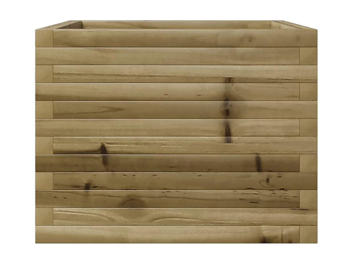 Fioriera aiuola rialzata vassoio piante fiori terrazza giardino 60 x 60 x 45,5 cm legno di pino impregnato marrone 02_0037707