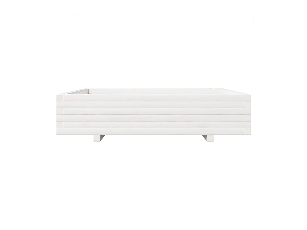 Jardinière bac lit surélevé bois blanche 110 x 110 x 45438 cm 02_0037303