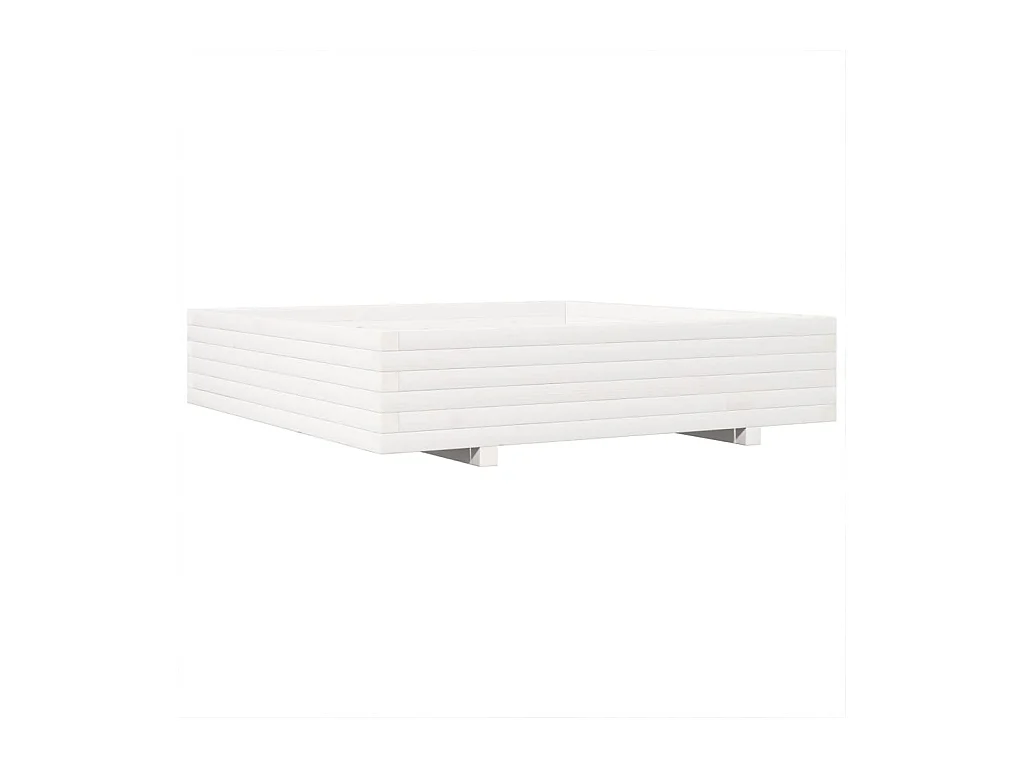 Jardinière bac lit surélevé bois blanche 110 x 110 x 45438 cm 02_0037303