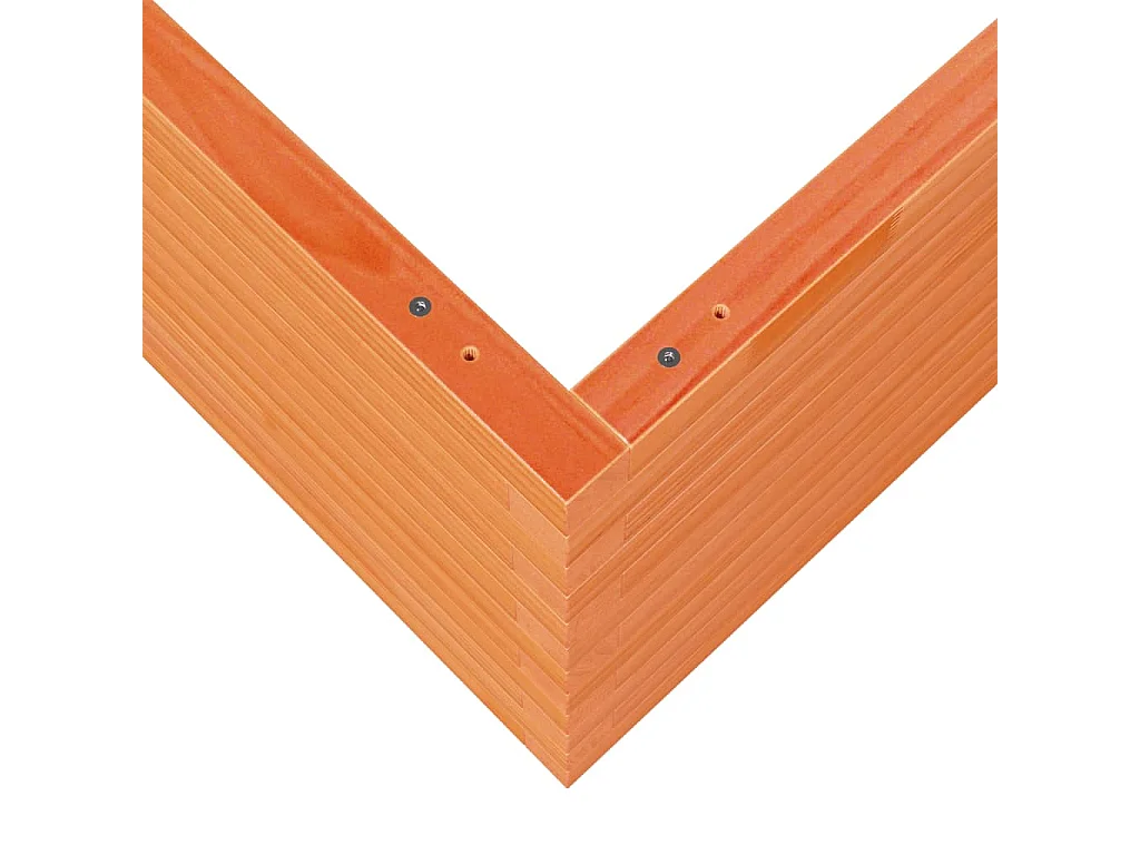 Canteiro elevado para plantas e flores ideal para pátios e jardins com acabamento em cera 80 x 80 x 45,5 cm madeira maciça de pinho marrom 02_0038501