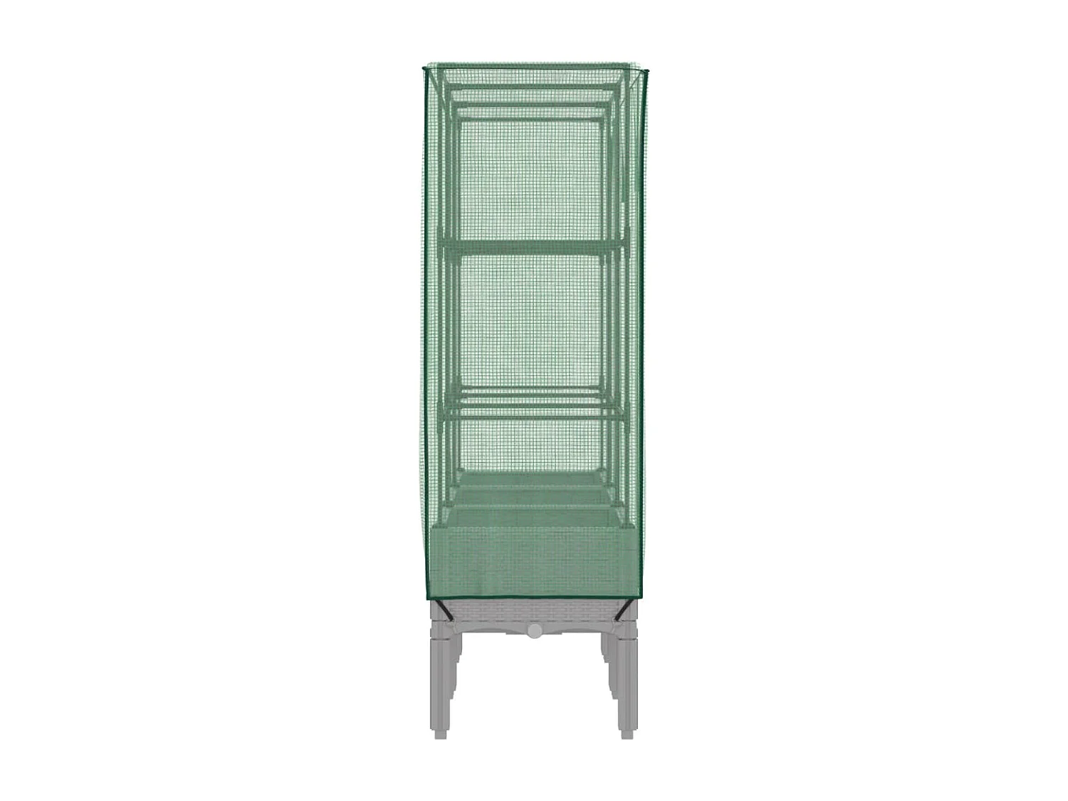 Vaso per fioriera rialzata per piante fiori terrazza da giardino rialzata con rivestimento in simil rattan 120 x 40 x 140 cm grigio chiaro 02_0038744