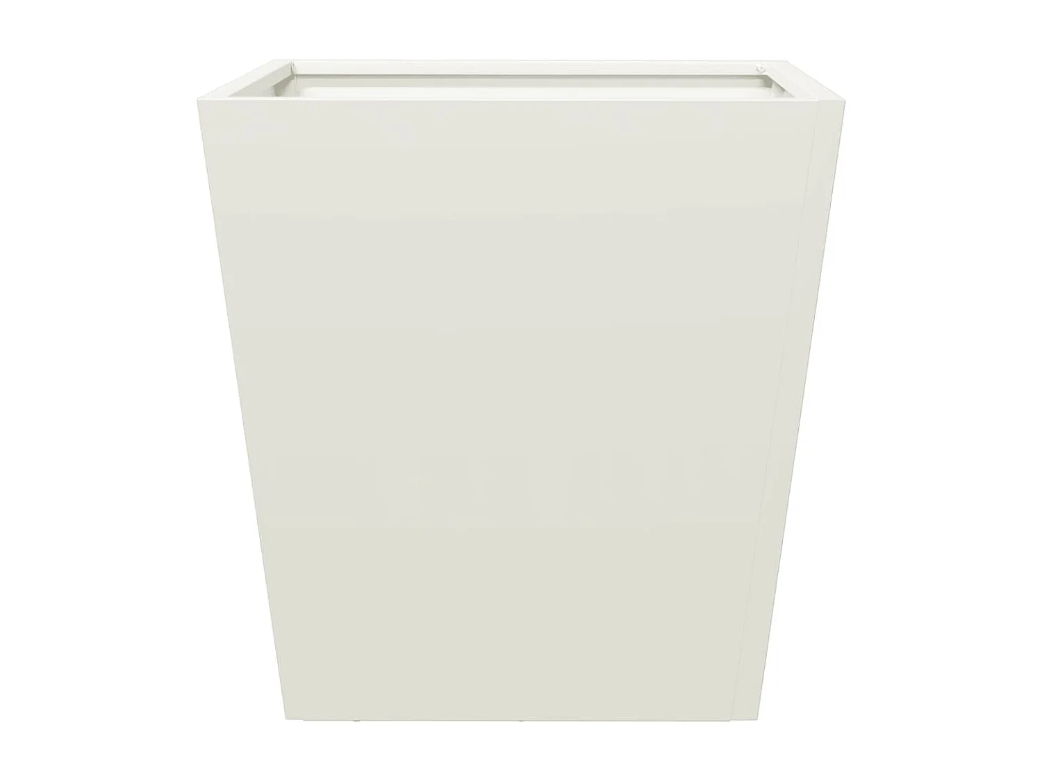 Jardinera elevada para plantas flores terraza jardín 40 x 40 x 40 cm acero blanco 02_0037540