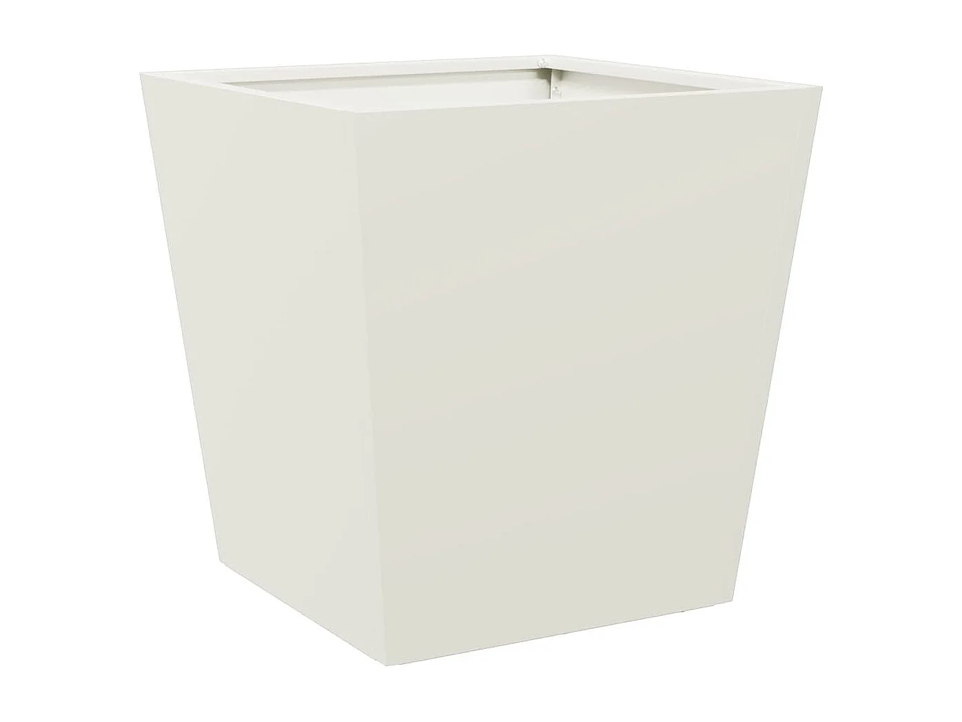 Jardinera elevada para plantas flores terraza jardín 40 x 40 x 40 cm acero blanco 02_0037540