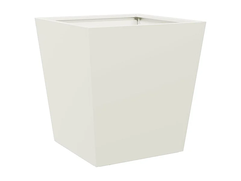 Jardinera bancal elevado plantas flores terraza jardín 40 x 40 x 40 cm acero blanco 02_0037540