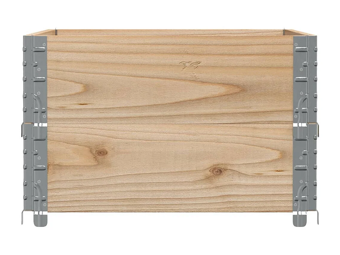 Vassoio per fioriera aiuola rialzata piante fiori terrazza giardino 80 x 60 cm legno massello di pino marrone 02_0037876