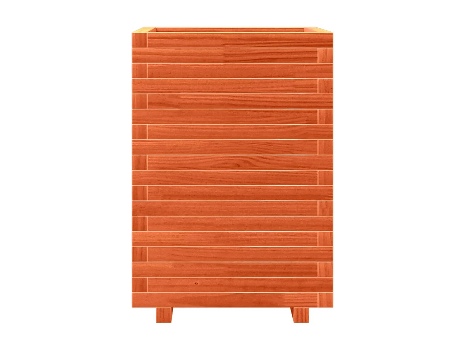Fioriera rialzata per piante fiori terrazza giardino finitura a cera 50 x 50 x 72 cm legno di pino massiccio marrone 02_0038465