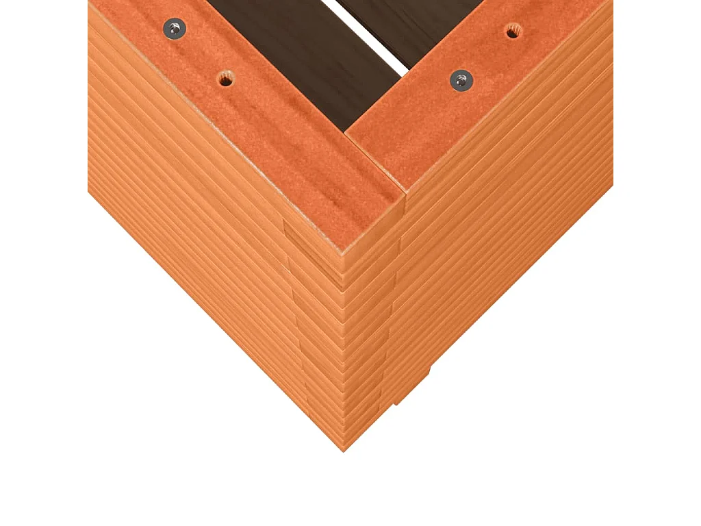 Fioriera rialzata per piante fiori terrazza giardino finitura a cera 50 x 50 x 72 cm legno di pino massiccio marrone 02_0038465