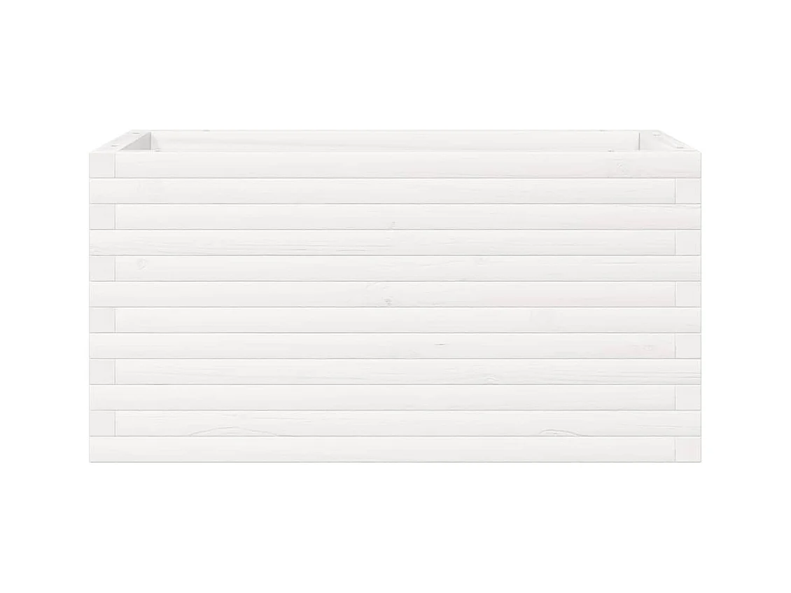 Jardinière bac lit surélevé bois blanche 90 x 40 x 45.5 cm 02_0037977