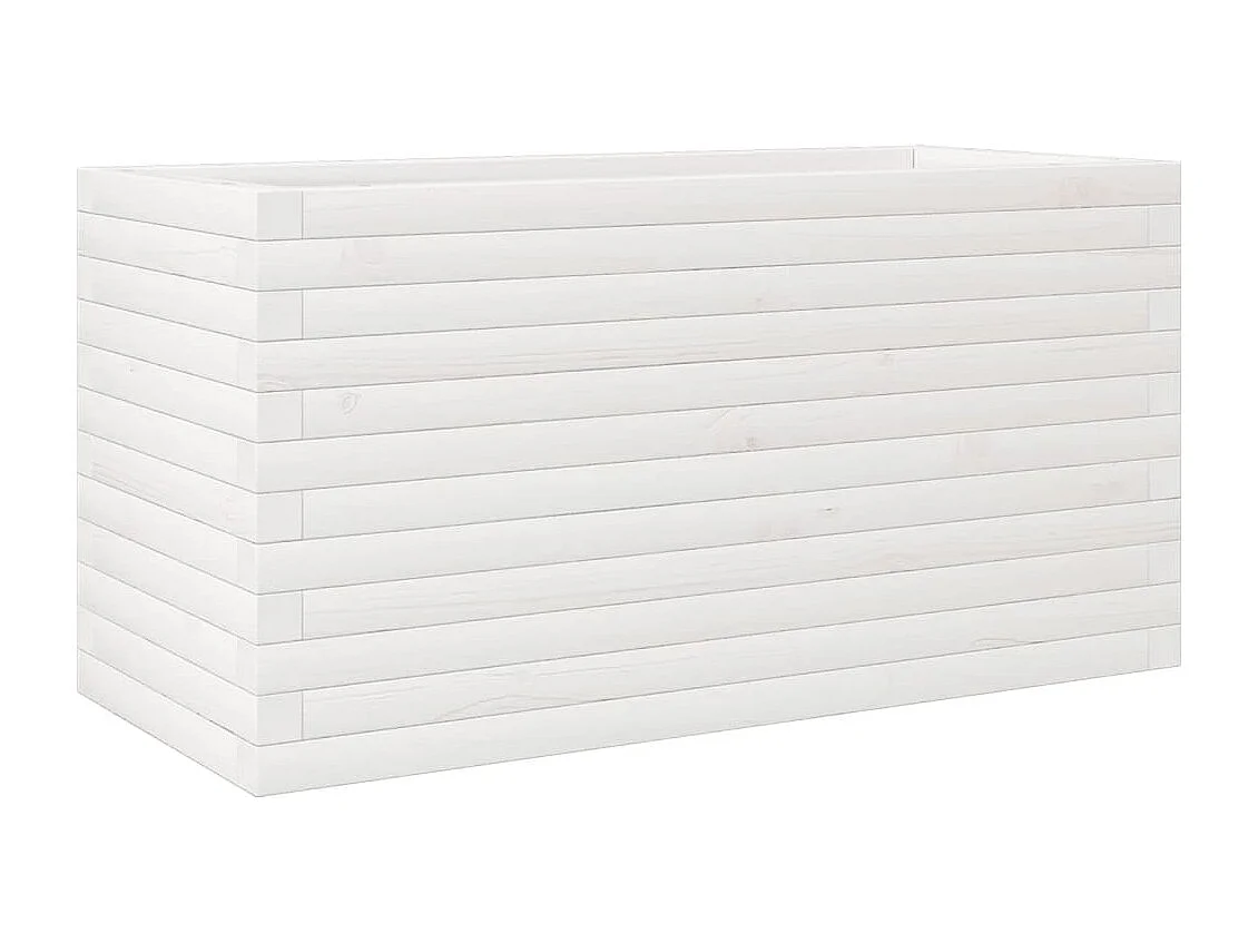 Jardinière bac lit surélevé bois blanche 90 x 40 x 45.5 cm 02_0037977