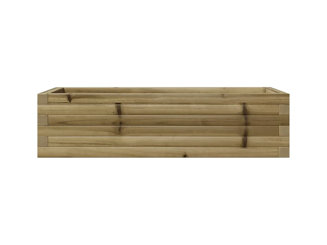 Jardinière bac lit surélevé bois marron 90 x 40 x 23 cm 02_0037967