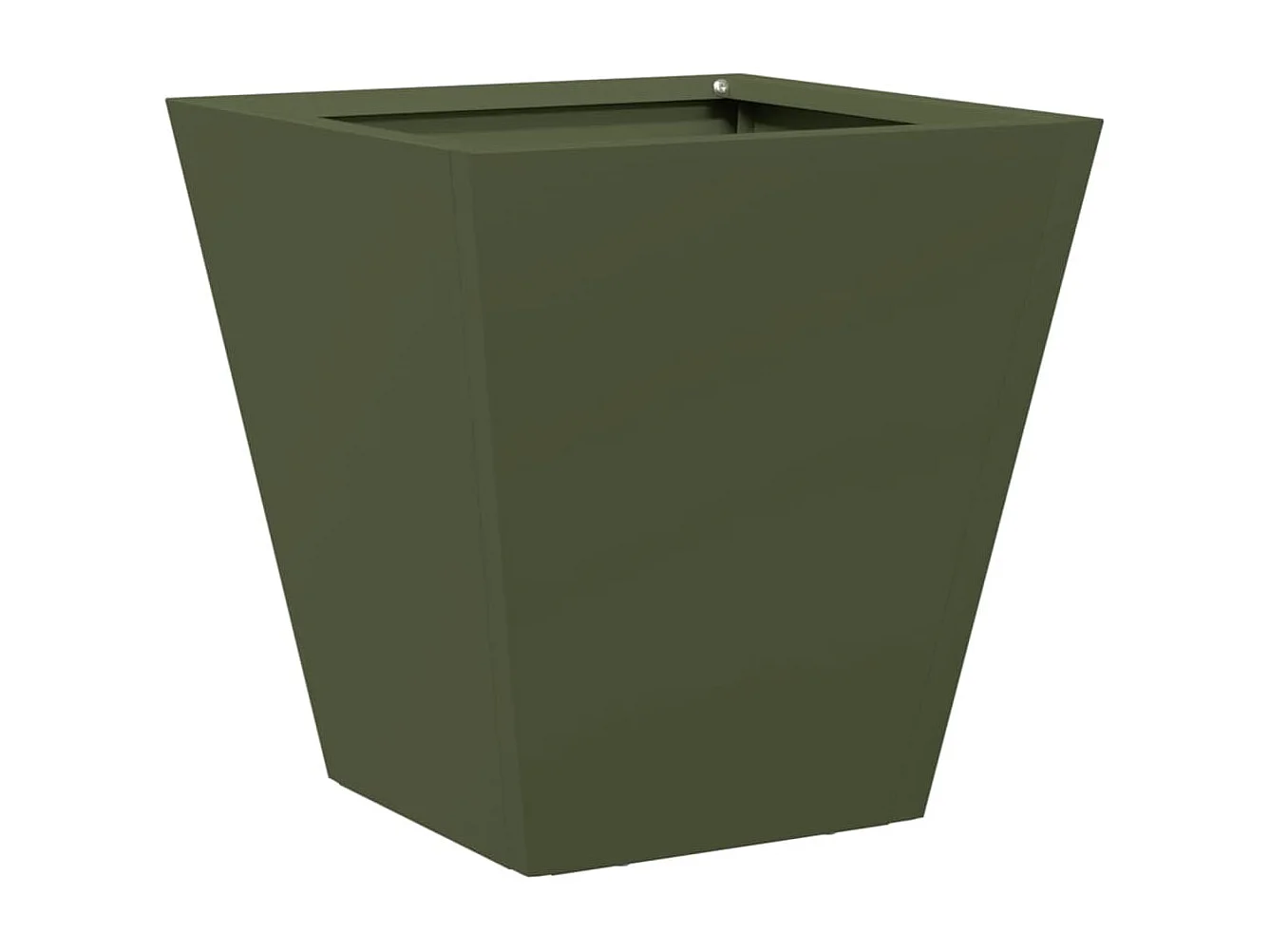 Vassoio per fioriera aiuola rialzata piante fiori terrazzo giardino olivo 30 x 30 x 30 cm verde acciaio 02_0038691