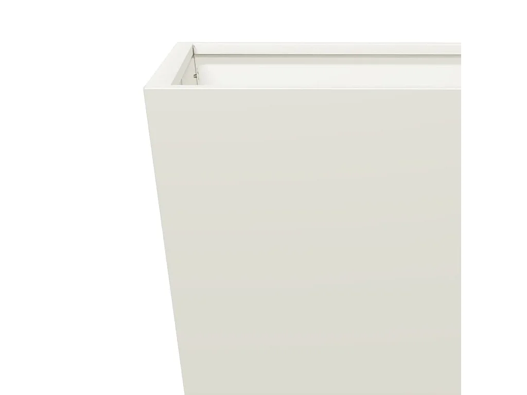 Macetero bancal elevado plantas flores terraza jardín 30 x 30 x 30 cm acero blanco 02_0037485