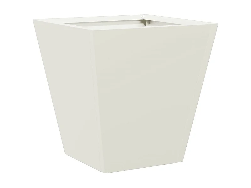 Vassoio per fioriera aiuola rialzata piante fiori terrazza giardino 30 x 30 x 30 cm acciaio bianco 02_0037485