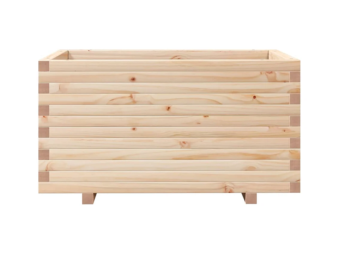 Jardinière bac lit surélevé bois marron 90 x 60 x 49.5 cm 02_0038025