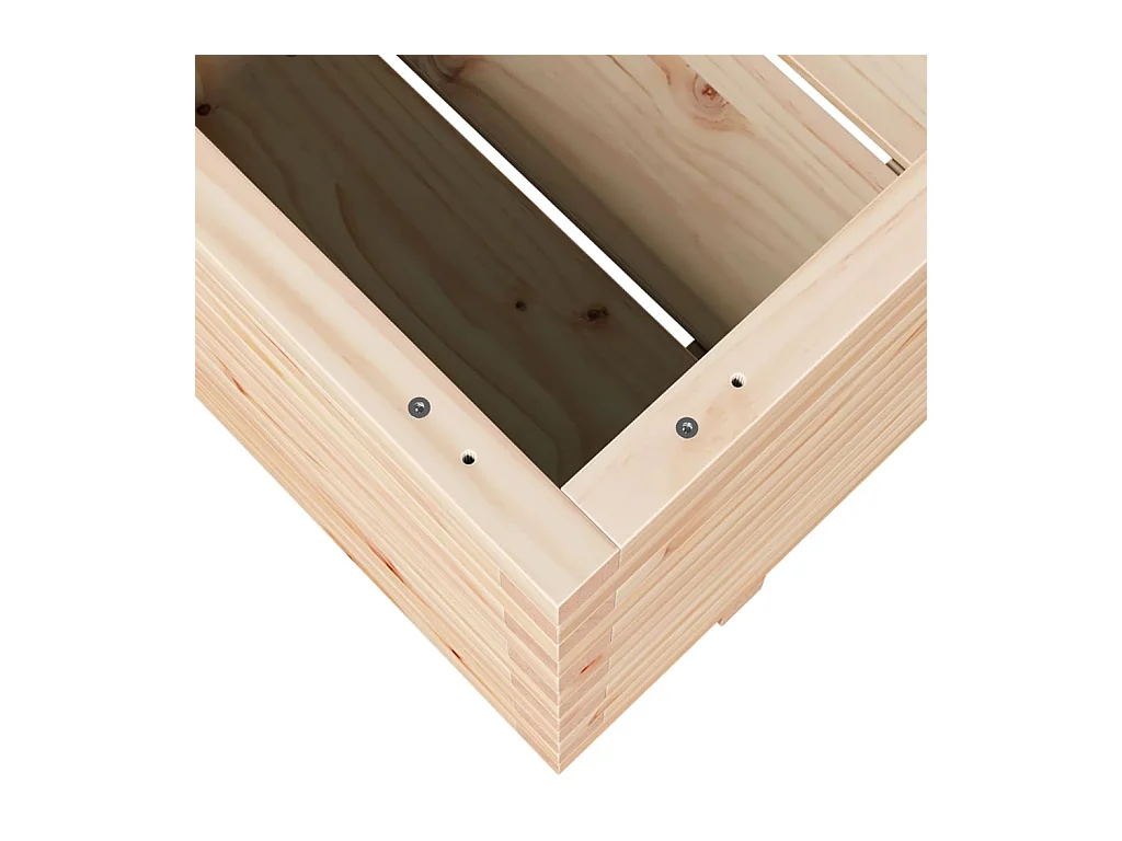 Jardinière bac lit surélevé bois marron 90 x 60 x 49.5 cm 02_0038025