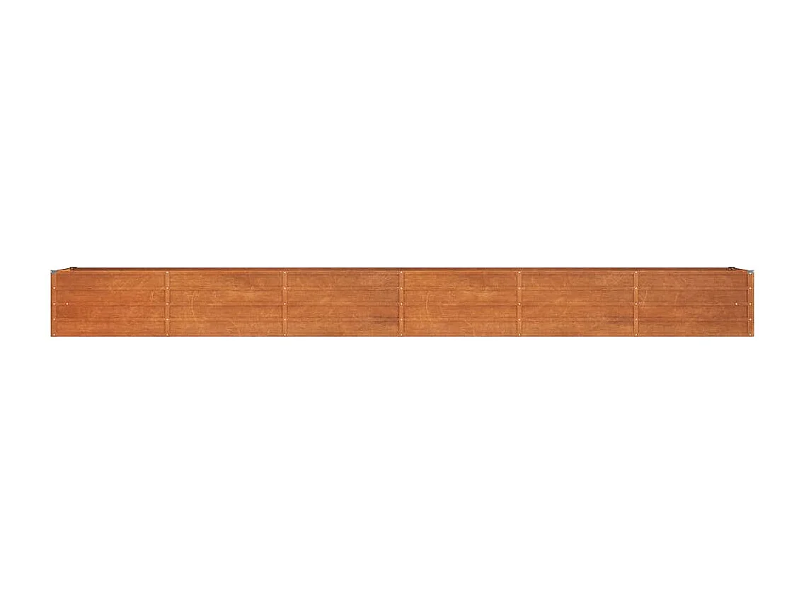 Vassoio per fioriera aiuola rialzata piante fiori terrazzo giardino ruggine 480 x 80 x 45 cm acciaio corten marrone 02_0039876