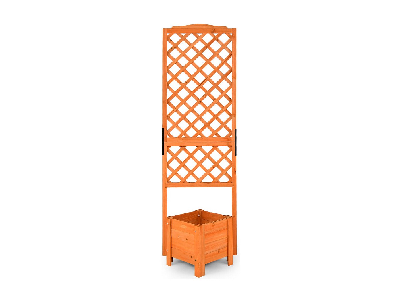 ARKEM Traliccio Ad Angolo 40x40x150 Cm In Abete Massello – Fioriera Con Griglia Per Giardino