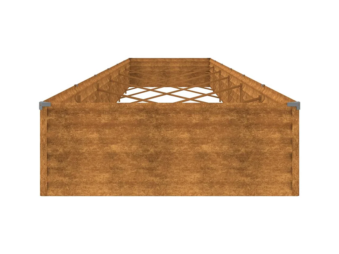 Jardinière bac lit surélevé marron 579 x 100 x 36 cm 02_0039460