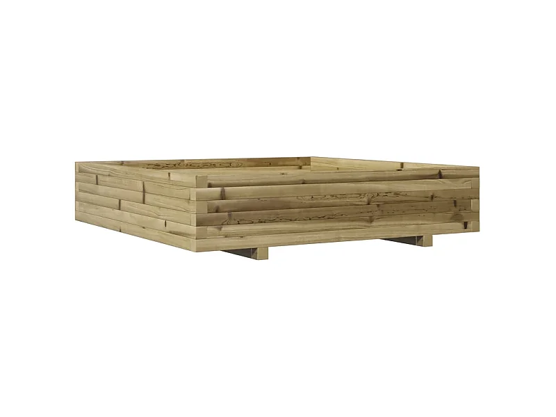 Jardinière bac lit surélevé bois marron 110 x 110 x 45438 cm 02_0037301
