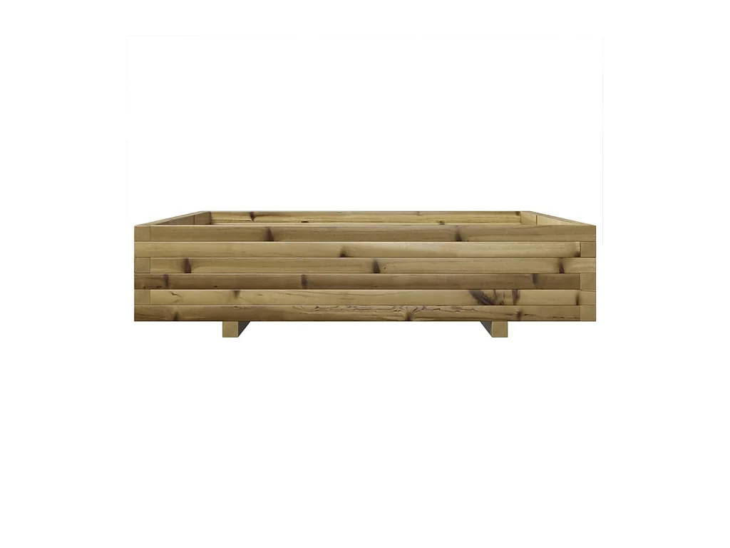 Jardinière bac lit surélevé bois marron 110 x 110 x 45438 cm 02_0037301