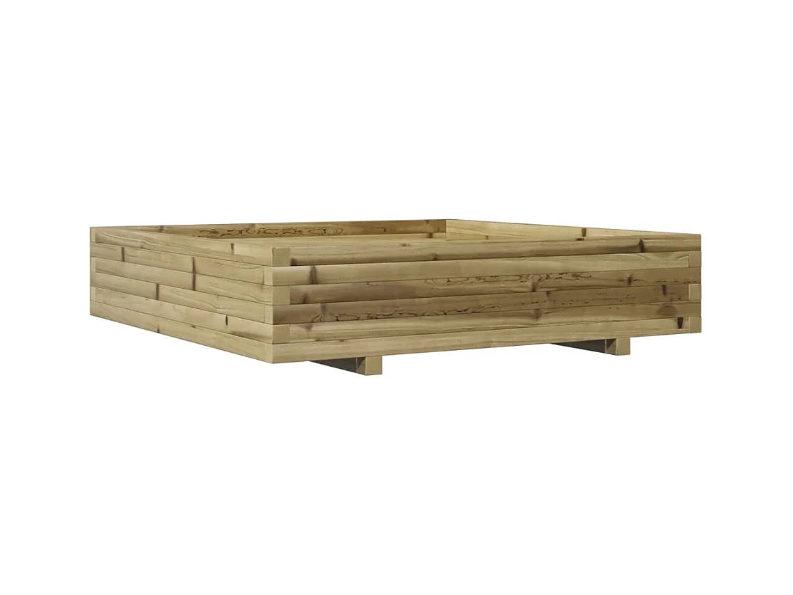 Jardinière bac lit surélevé bois marron 110 x 110 x 45438 cm 02_0037301