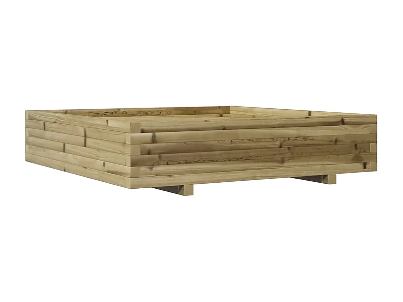 Jardinière bac lit surélevé bois marron 110 x 110 x 45438 cm 02_0037301