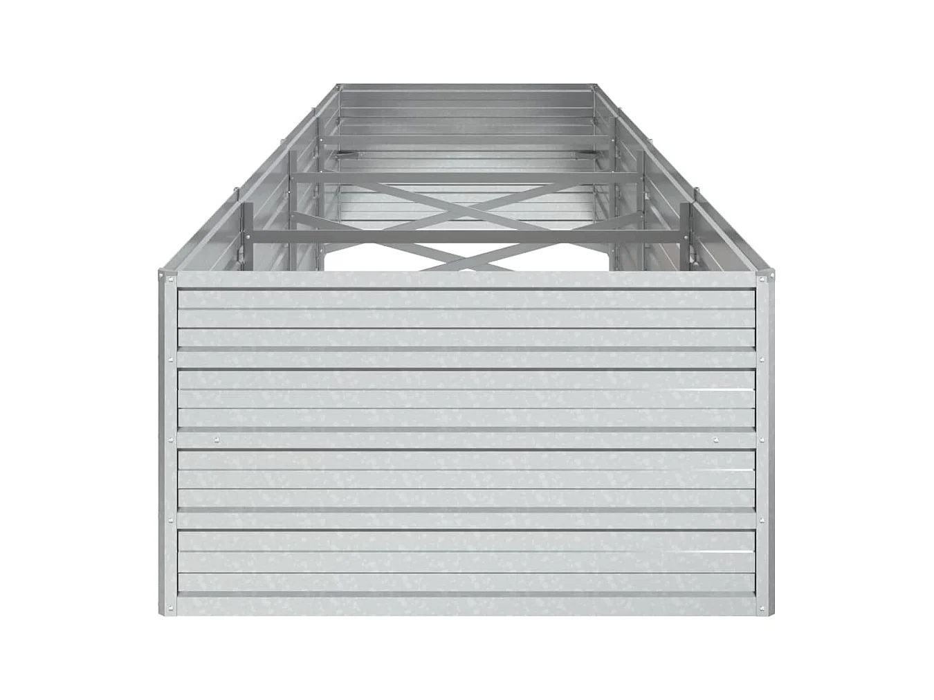 Jardinière bac lit surélevé argenté 320 x 80 x 45 cm 02_0039433