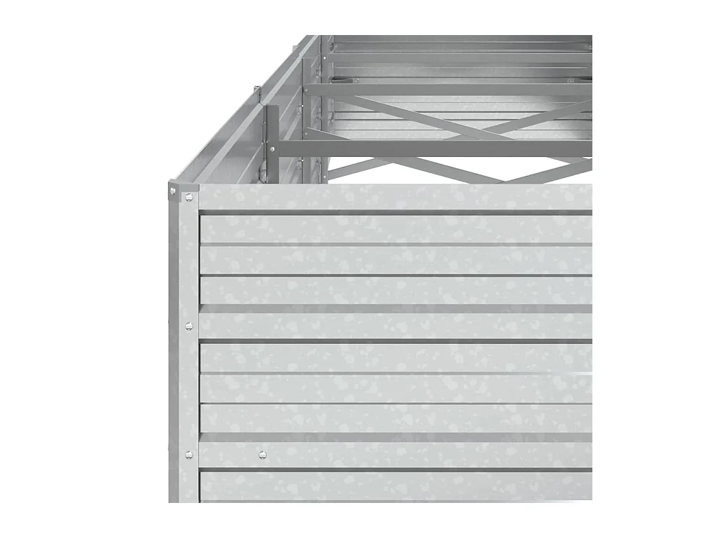 Jardinière bac lit surélevé argenté 320 x 80 x 45 cm 02_0039433