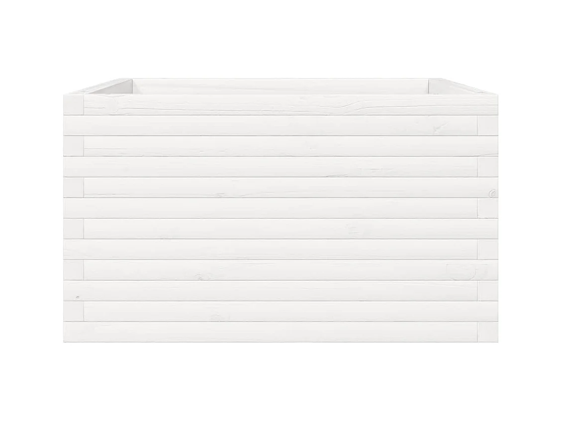 Jardinière bac lit surélevé bois blanche 80 x 80 x 45.5 cm 02_0037912