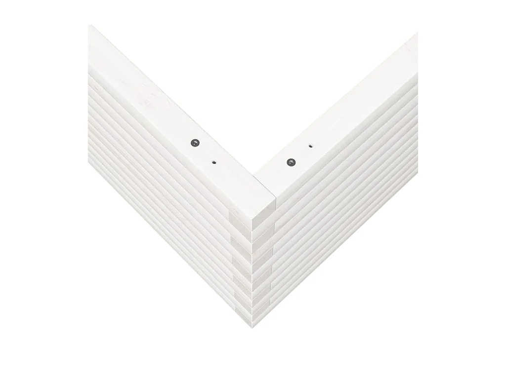 Jardinière bac lit surélevé bois blanche 80 x 80 x 45.5 cm 02_0037912